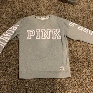 pink sweater/crew neck